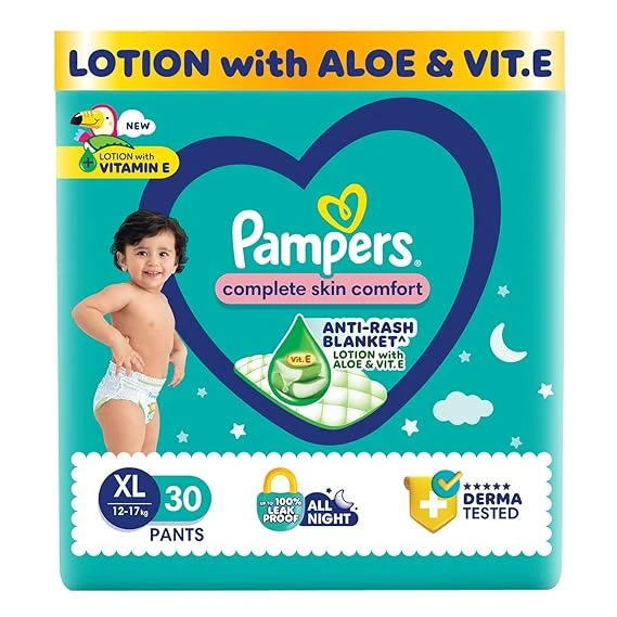 Pampers Complete Skin Comfort Diaper XL (12-17kg) 30 Count