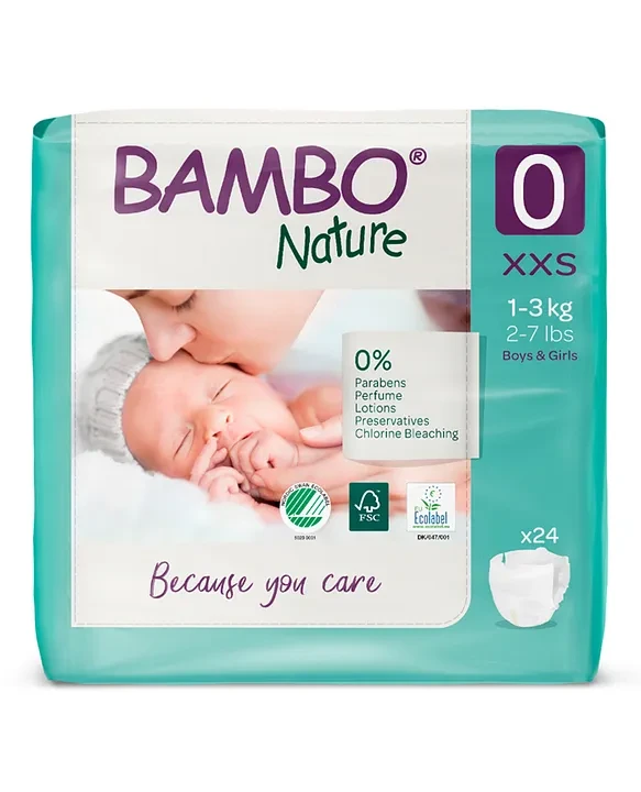 Bambo Nature Tape Style Diapers - XXS