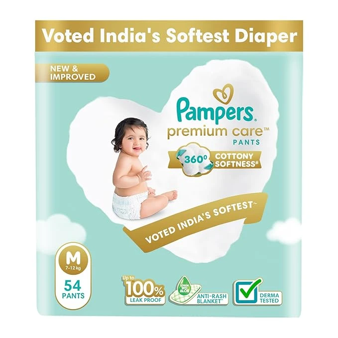 Pampers Premium Care Baby Diaper Pants - M 54