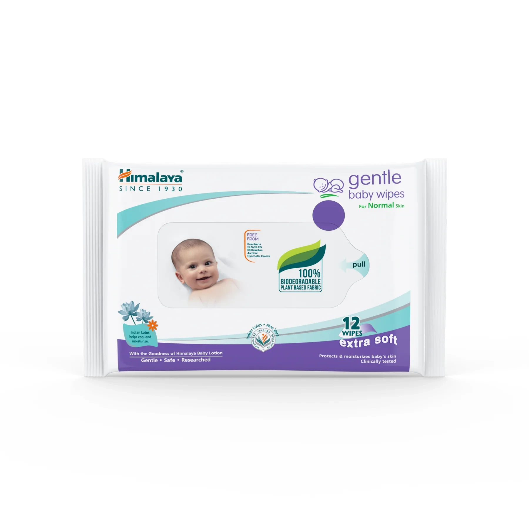 Himalaya gentle baby wipes Pack of 12