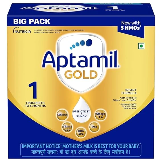 Aptamil Gold Infant Formula Milk Powder for Babies - Stage 1 (Upto 6 Months) 1.2kg