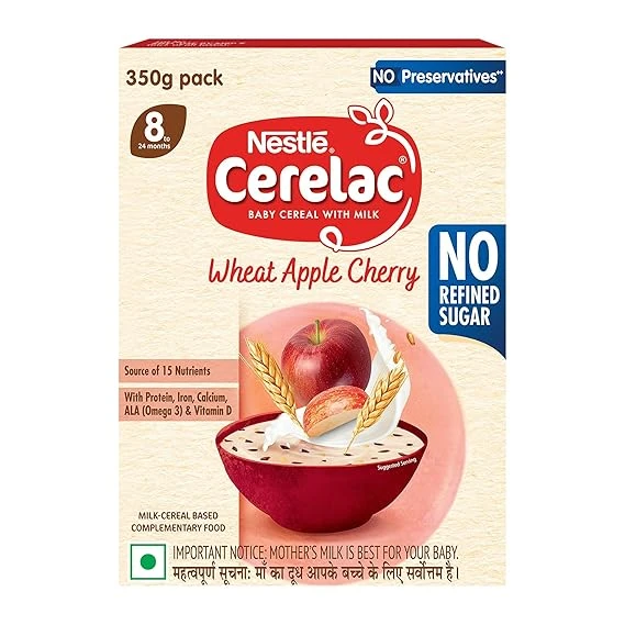 CERELAC Baby Food Cereal Wheat Apple Cherry