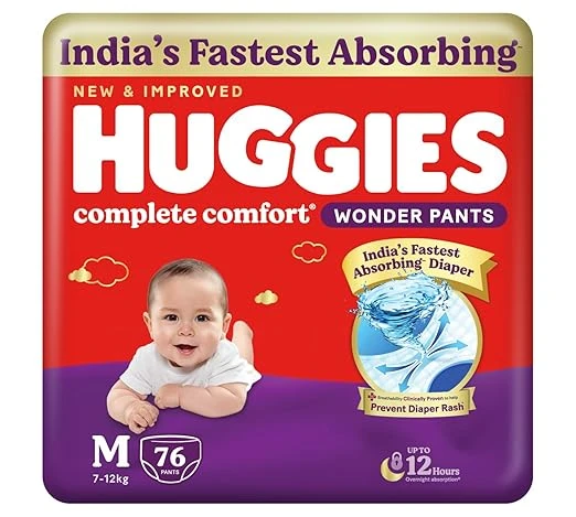 Huggies Complete Comfort Wonder Pants - M, 76 Pcs