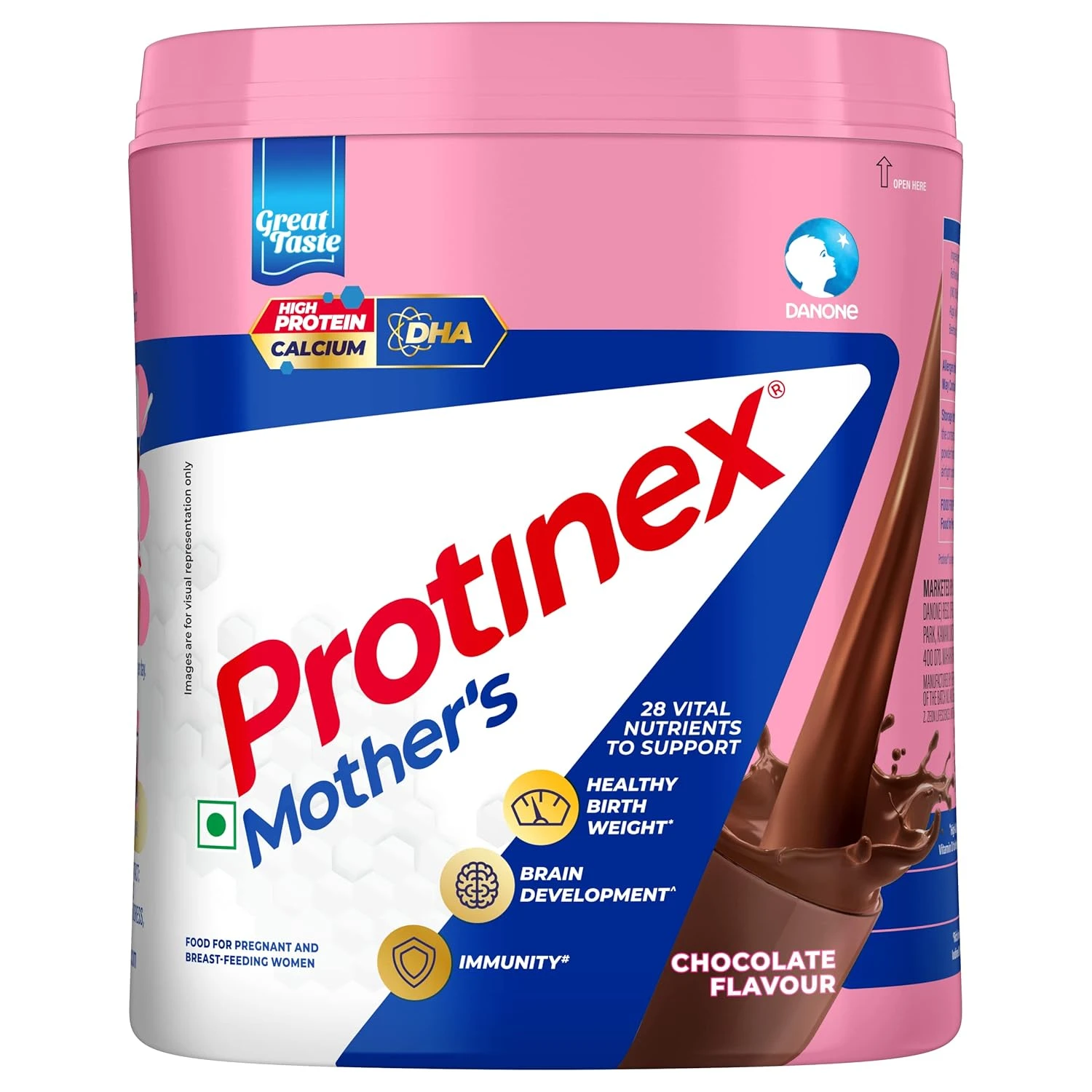 Protinex Mother'S Nutritional Mix - (Chocolate Flavor,400 Gms,Jar) With 28 Vital Nutrients To Support Healthy Birth Weight,Brain Development & Immunity,Soy,16 Servings