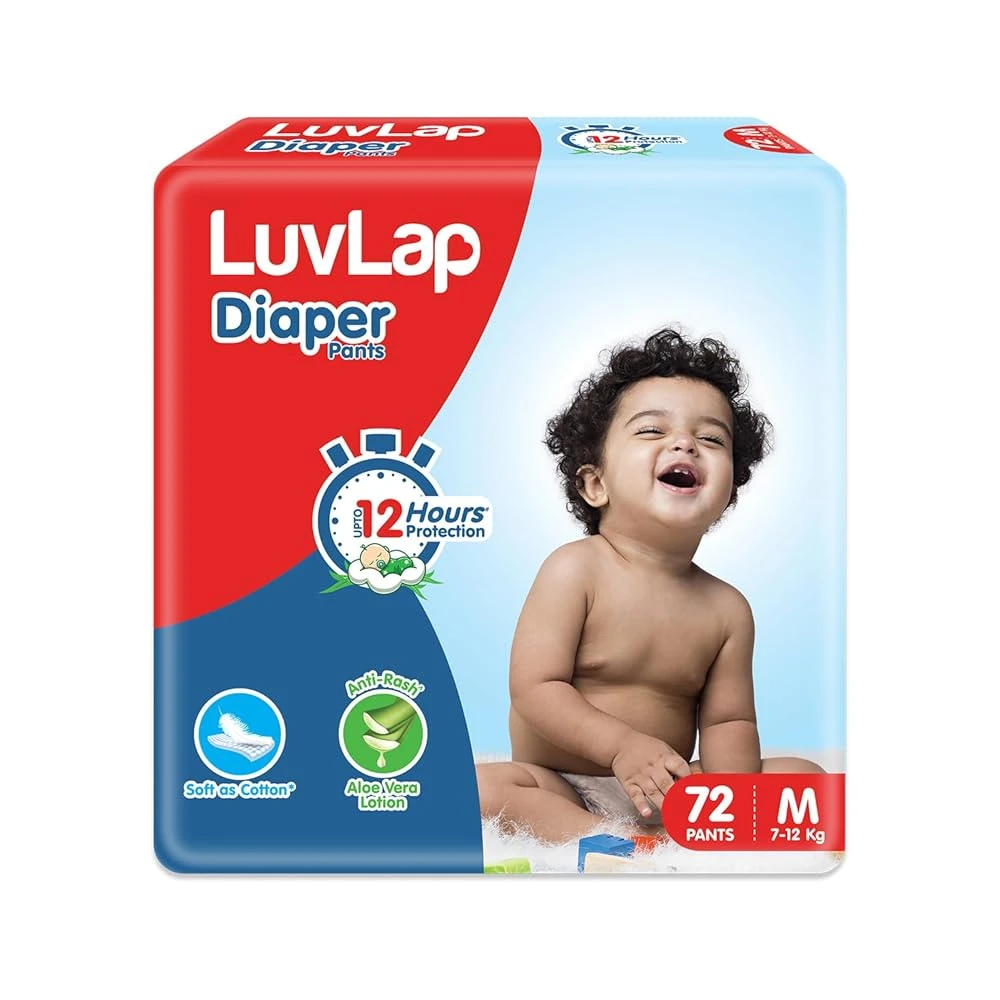 Luvlap Diaper Medium ( M )- 72 pants