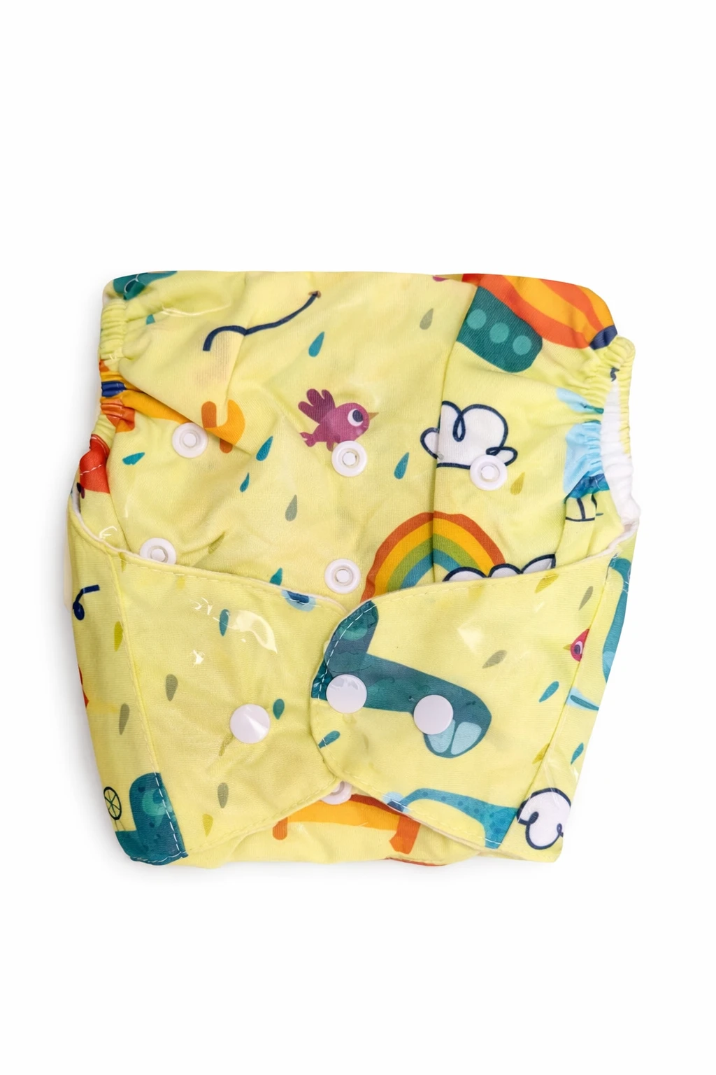 P for Panda Reusable button diaper pants light green S