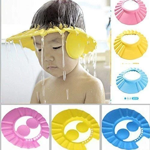 TETRIX Soft Adjustable Visor Hat Safe Shampoo Shower Bathing Protection Cap for Toddler, Baby, Kids, Children (Multi-Color)