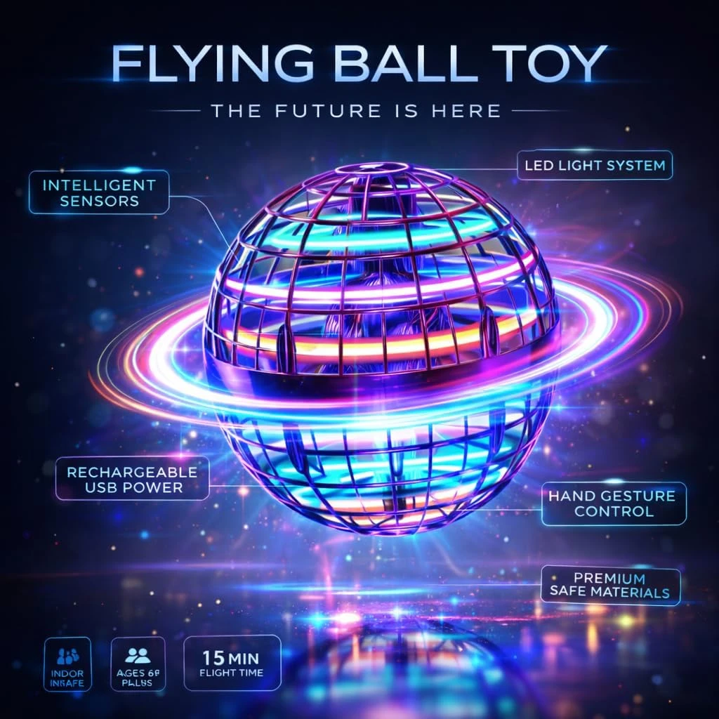 Flying Ball Toy with LED Lights