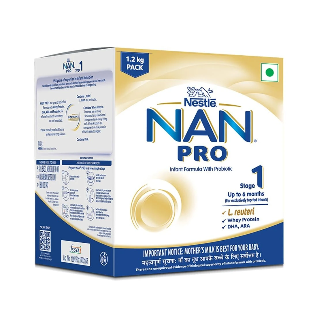 Nestlé NAN PRO Stage 1, 1.2kg Pack