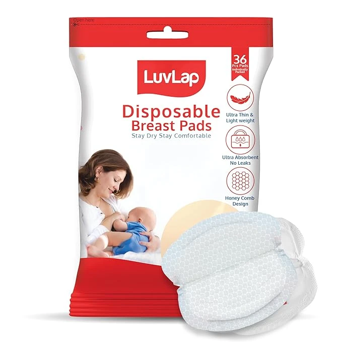 LuvLap Ultra Thin Honeycomb Nursing Breast Pads, 36pcs