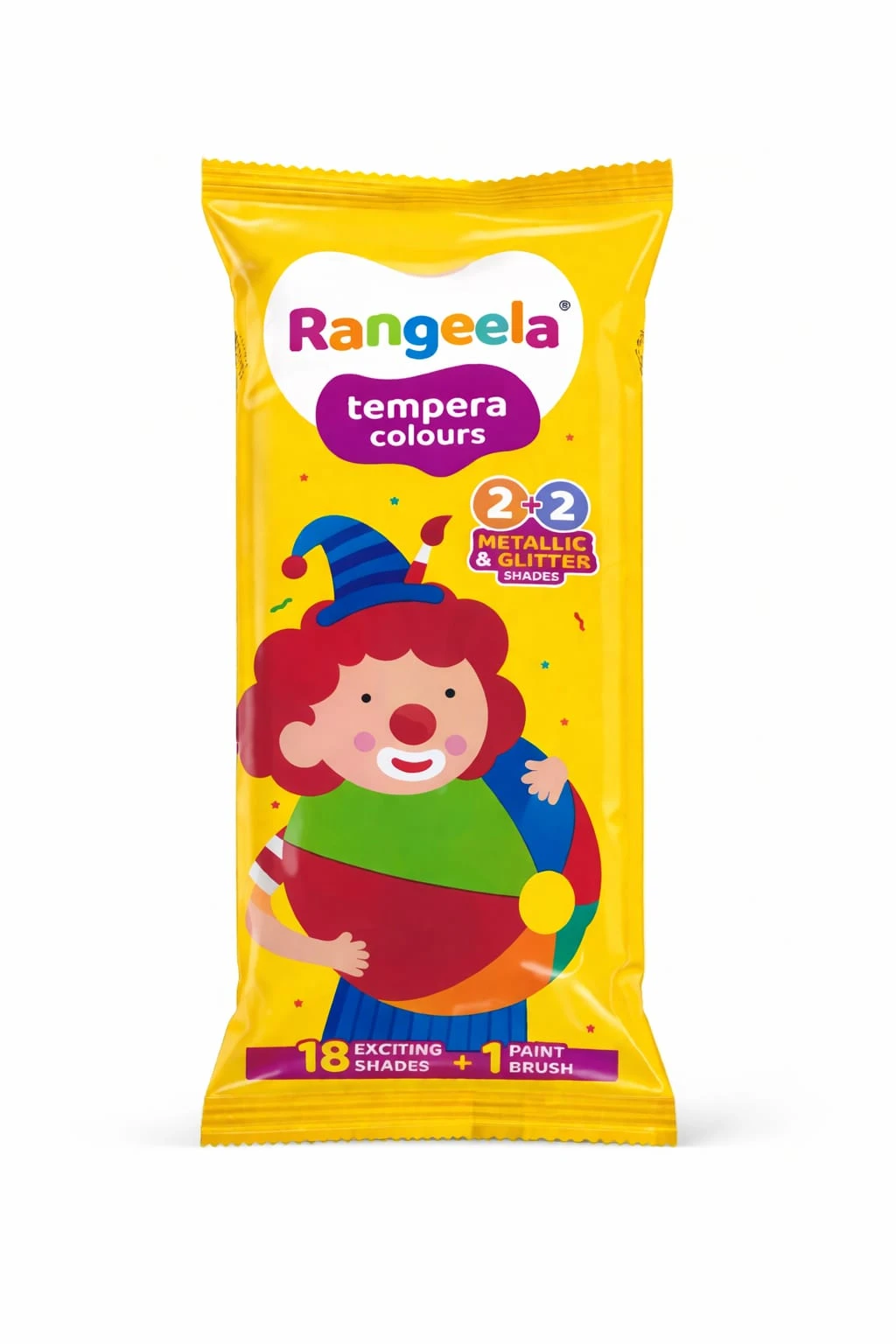 Rangeela Tempera Colors 18 Exciting shade + 1 Paint Brush