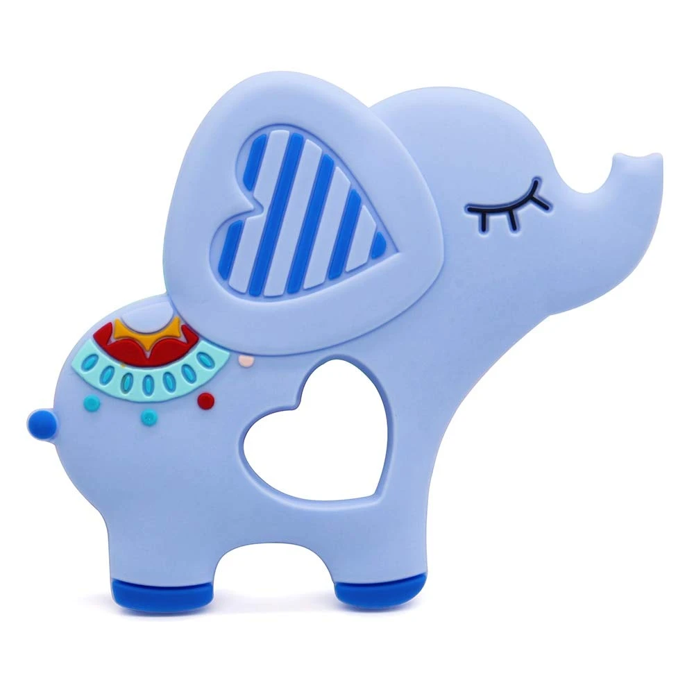 Organic Kidz Teethers for Babies | BPA Free Silicone Elephant Shaped