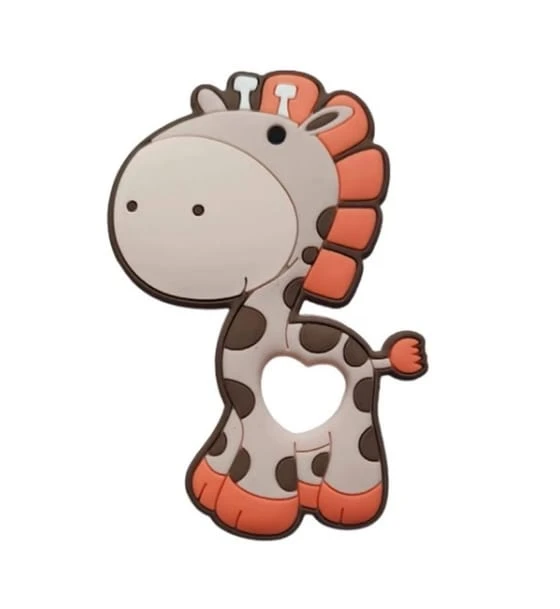 Organic Kidz Teethers for Babies Silicone Giraffe Shaped Grey