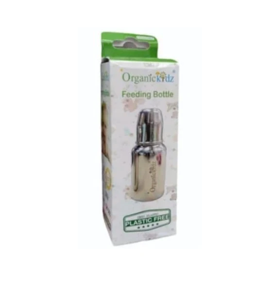 Organic Kidz Feeding Bottle, 250ml in Stainless Steel
