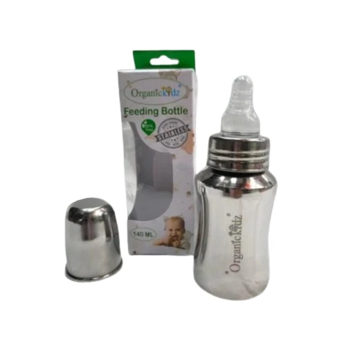 Organic Kidz Feeding Bottle, 150ml in Stainless Steel