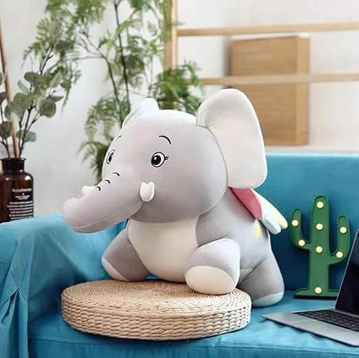 SCOOBA Super Soft Baby Elephant Soft Toy (Baby Elephant Grey)