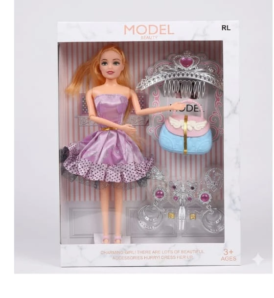 Model Beauty Charming Girl Doll Pink Dress
