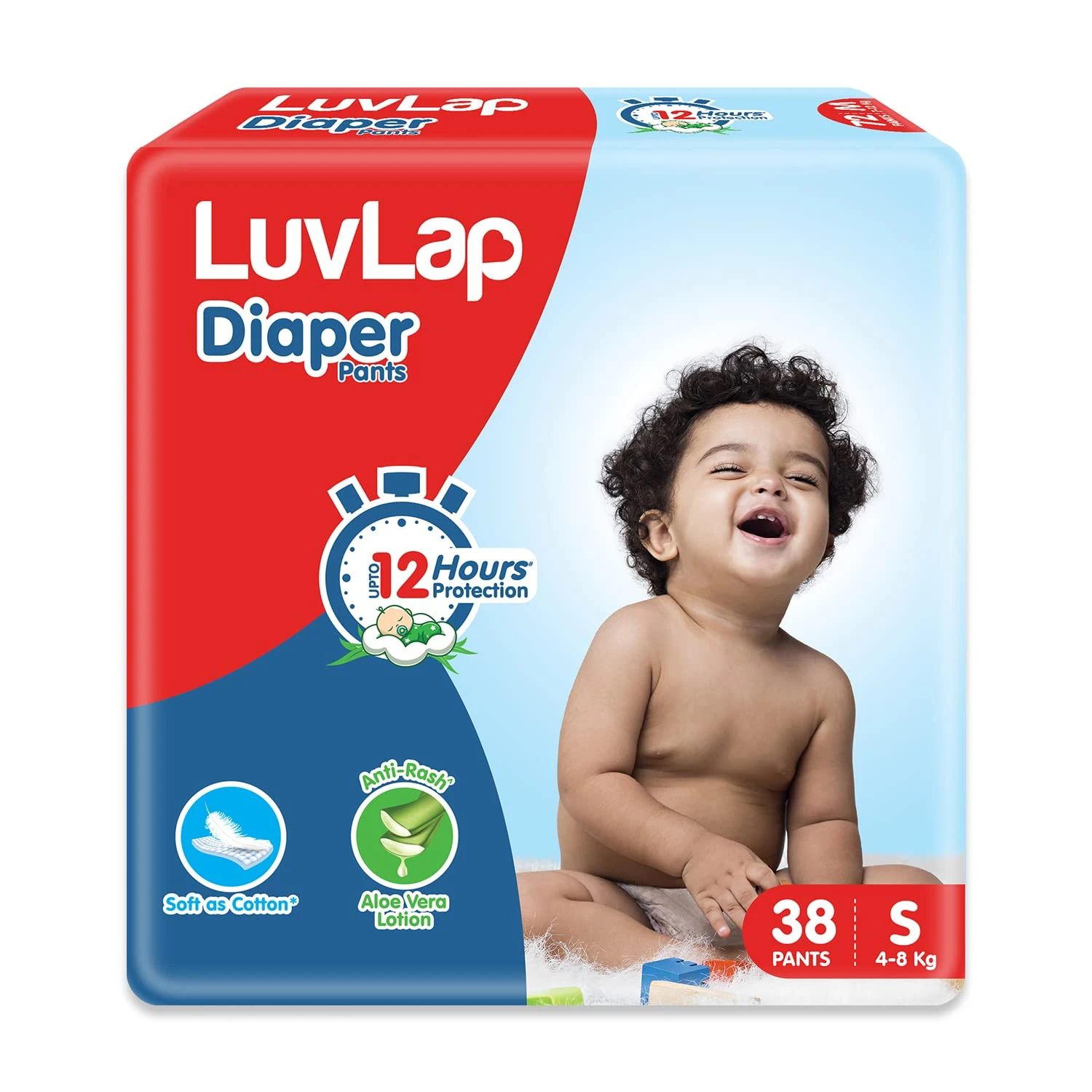 LuvLap Diaper Pants Small (S)-38 4 to 8Kg, Baby Diaper Pants