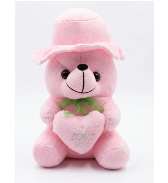 Cute Teddy Bear With Love Heart Pink