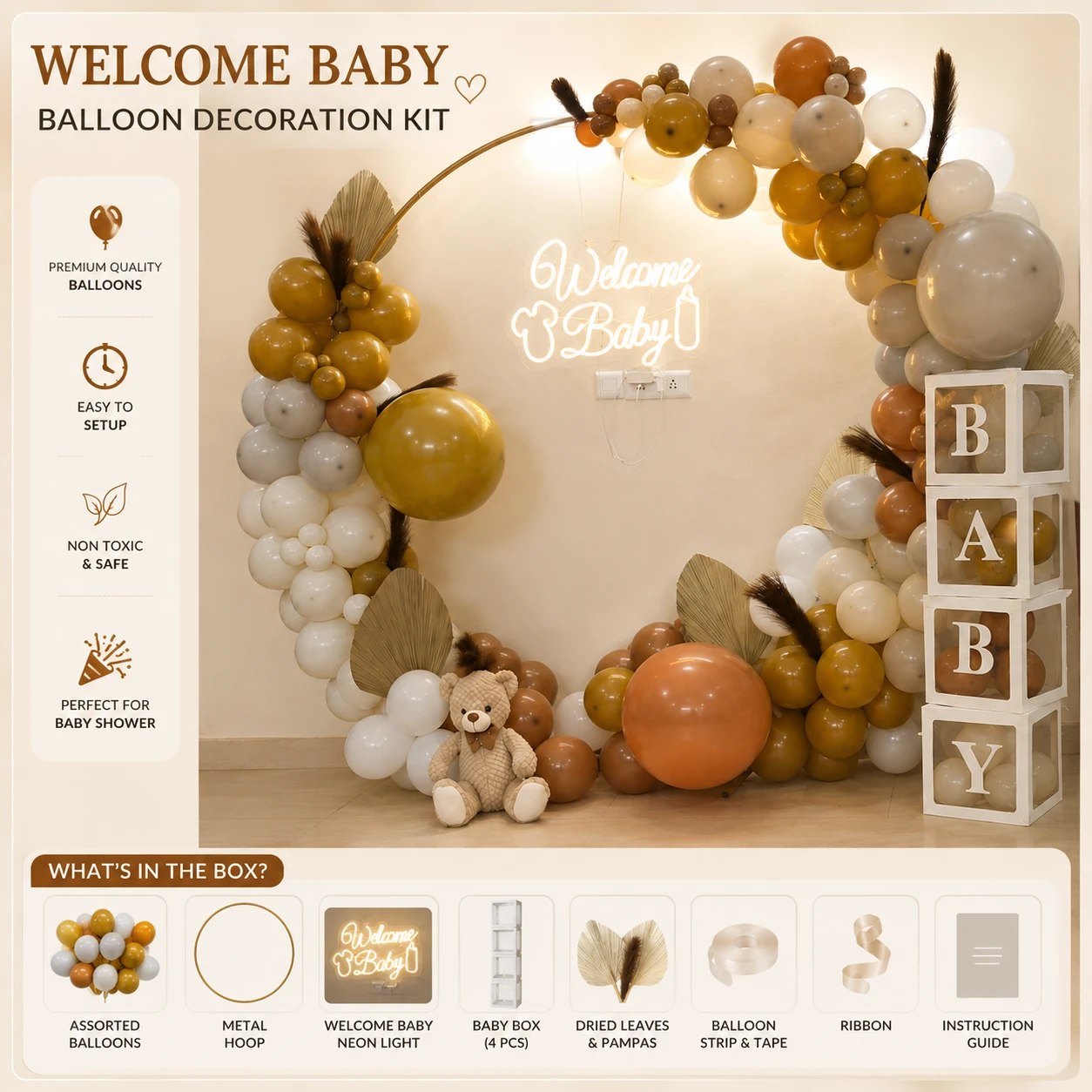 Welcome Baby Balloon Decoration Service