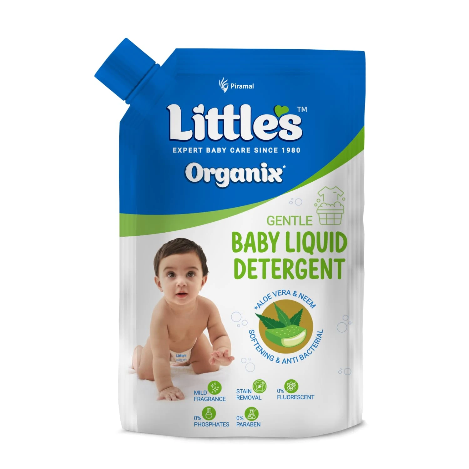 Little's Organix Gentle Baby Detergent Liquid for Baby  Clothes | 1000(1L) ml