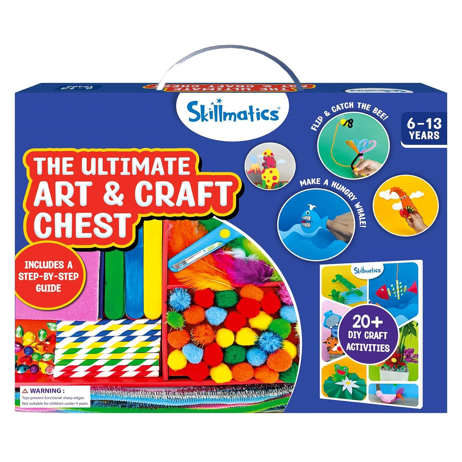 Skillmatics Ultimate Art & Craft Activity Kit for Kids – 2000+ DIY Craft Pieces with Step-by-Step Instructions, Creative Supplies & Gift Set for Girls & Boys Ages 6, 7, 8, 9, 10, 11, 12, & 13