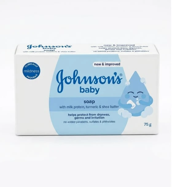 Johnson's Baby Soap with Naturally Derived Glycerin | Mild Soap 75g