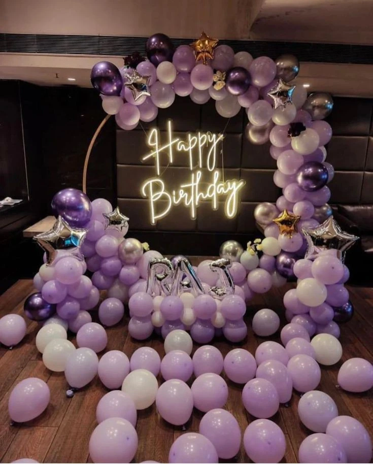 Lavender Purple Birthday Balloon Decoration