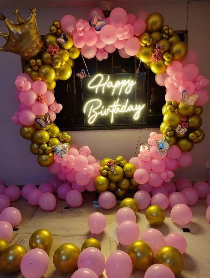 Pink & Gold Princess Birthday Decoration