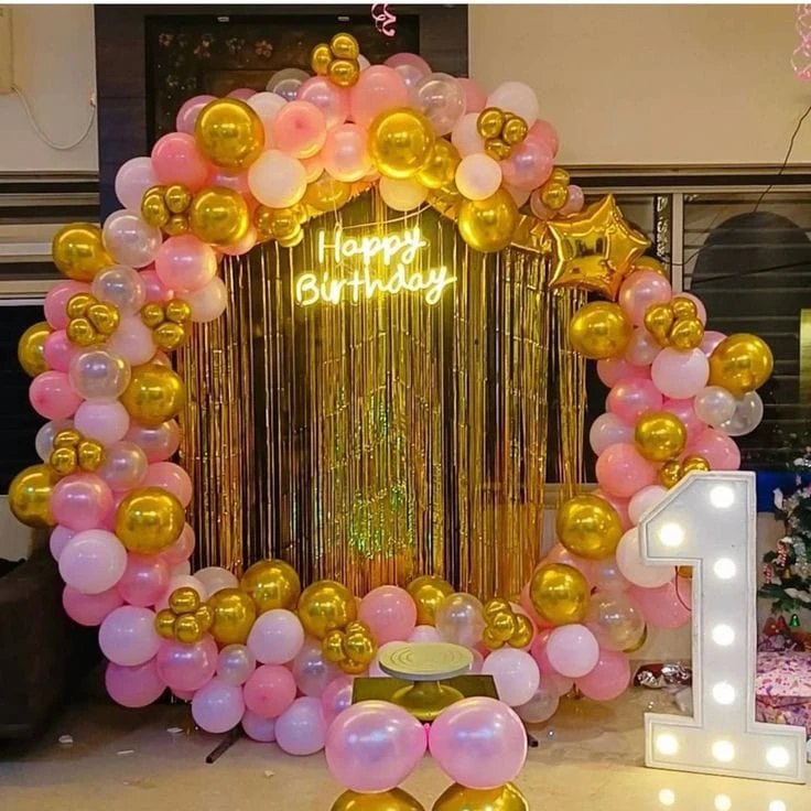Princess Theme 1st Birthday Party Setup