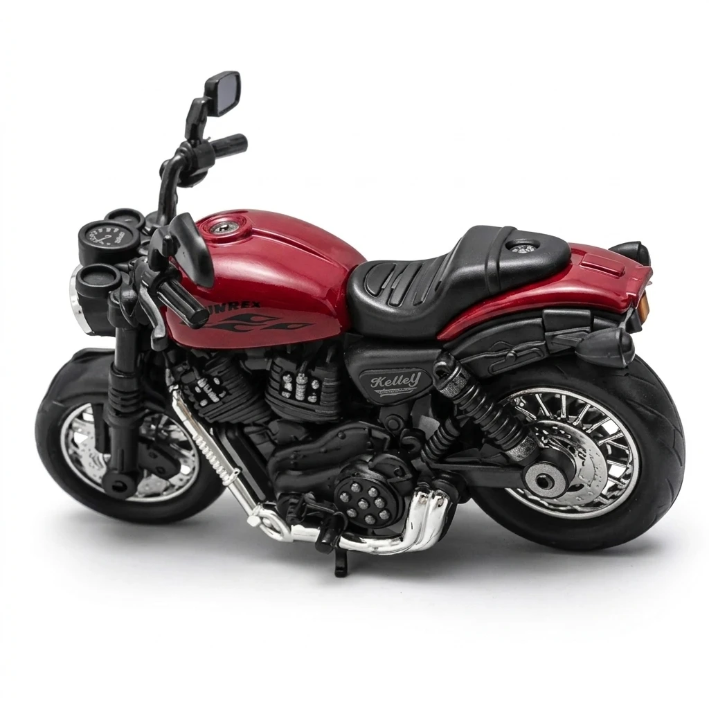 Diecast Metal Bike Toy Pull Back Action Motorcycle Red | Mini Bike for Kids |