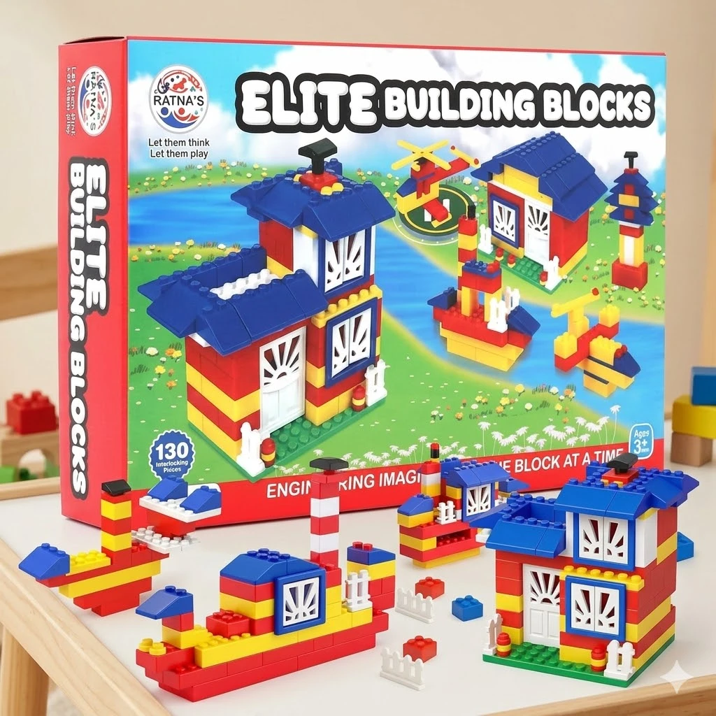 RATNA'S Elite Building Blocks, for Kids 3+ Years,