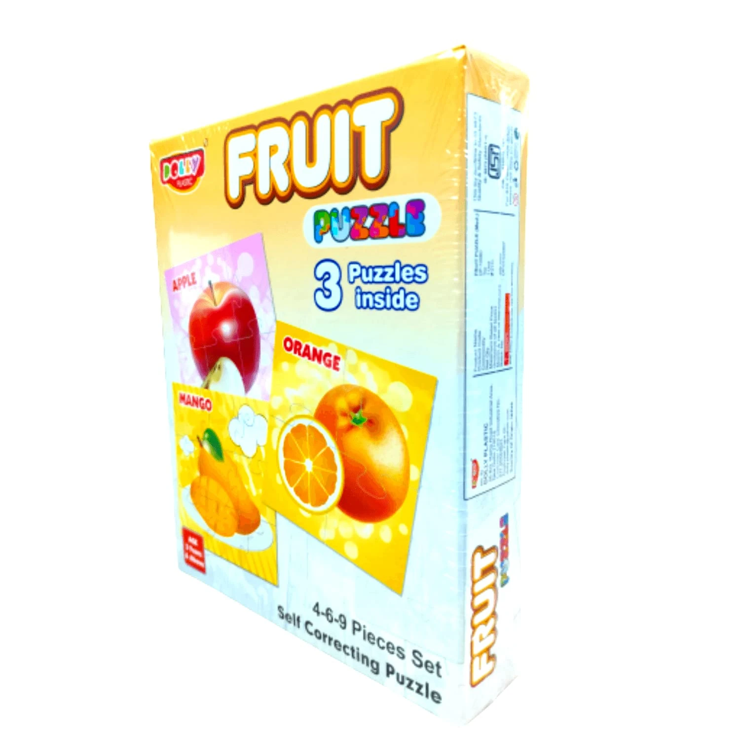 Dolly Plastic 3 Pieces Fruit Puzzle Set