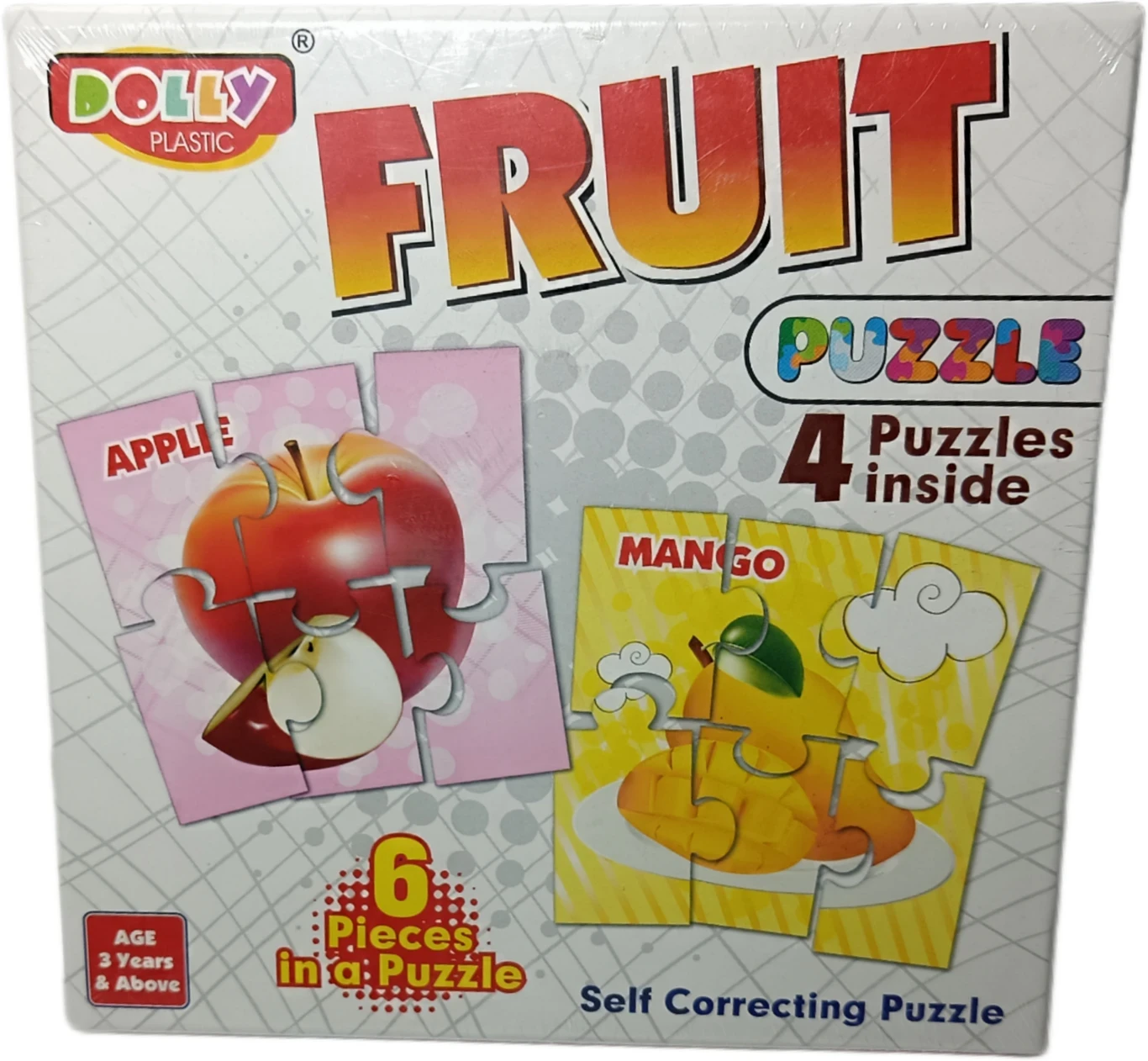 4 in 1 FRUIT PUZZLE  FOR SMART KID"S , 6 Pcs Puzzle For Kids Age Up to 3 Year (Multicolor)