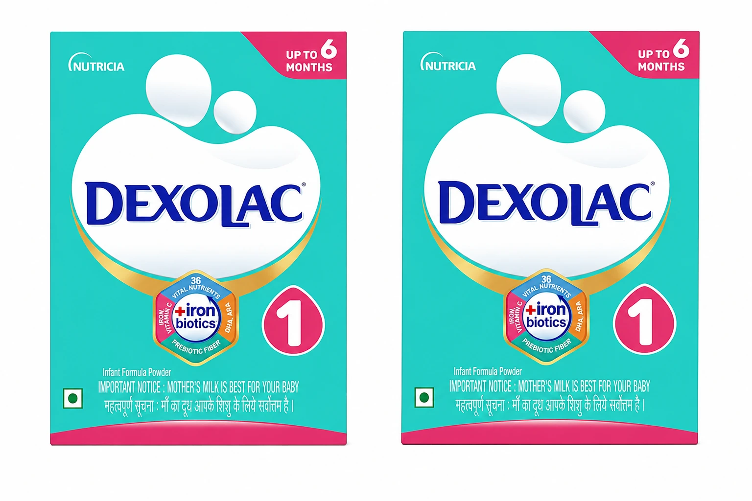 Dexolac Infant Formula Milk Powder for Babies - Stage 1 400g (Pack Of 2)