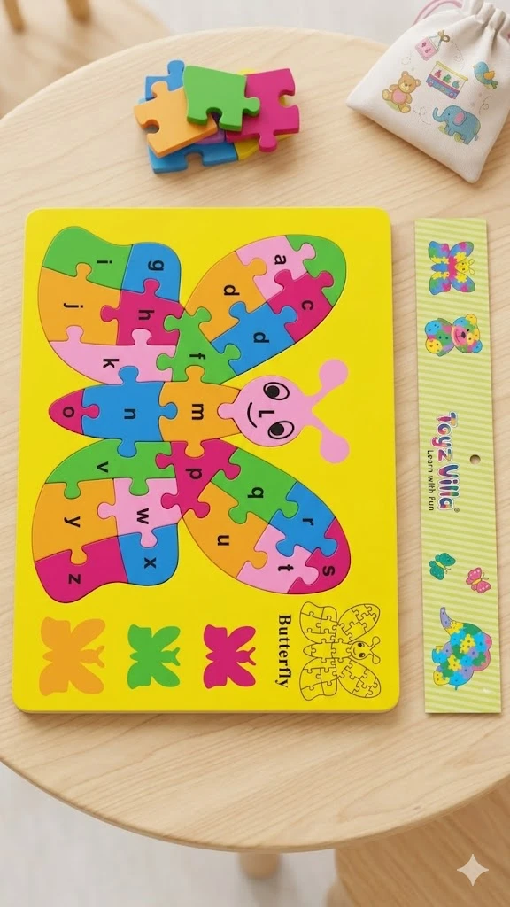 Butterfly Toddler Puzzle for Kids.