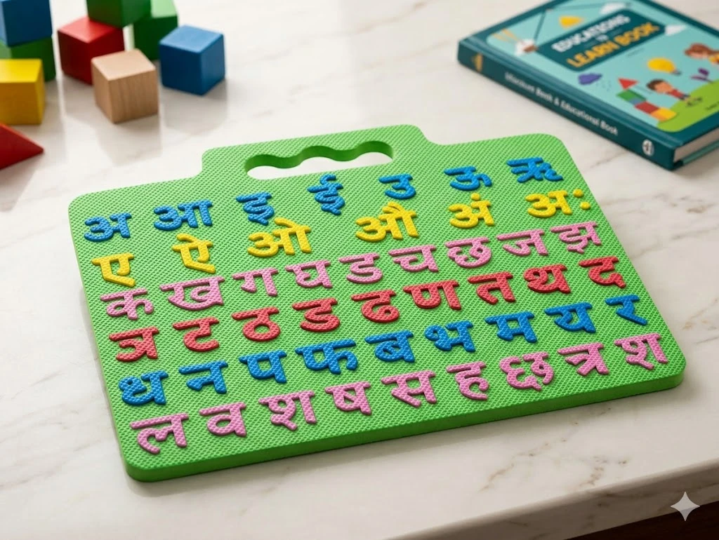 Educational Hindi Varnmala Blocks Learning kit puzzle - Multicolor