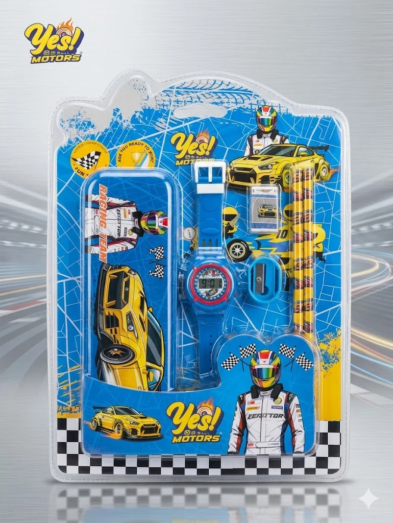 Stationery Set Toy for Kids - School Supply Kit with Pencil,