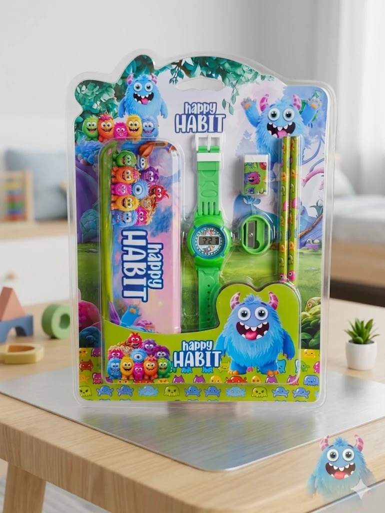 Happy Habit Stationery Set Toy for Kids - School Supply Kit