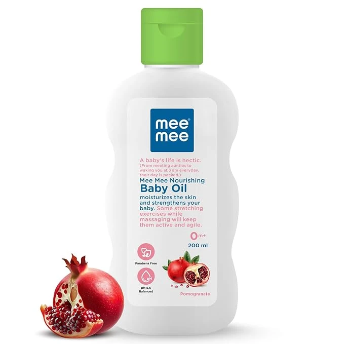 Mee Mee Baby Oil with Fruit Extracts/Moisturising Baby Lotion with Fruit Extracts (Baby Oil - 200ml)