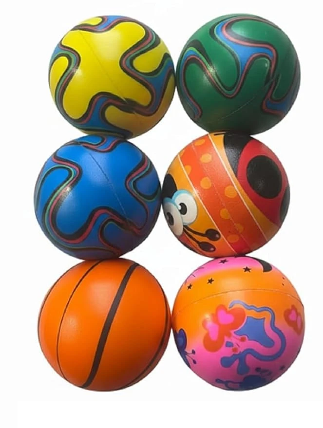 Soft Sponge Balls Kids Colorful Foam Play Balls Safe Indoor Outdoor Toy 6 pice