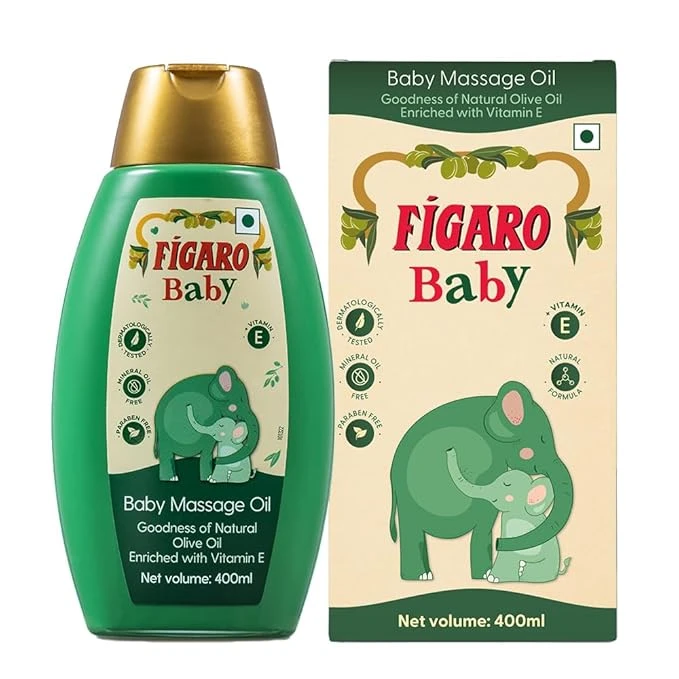Figaro Baby Massage Oil With Goodness Of Natural Olive Oil Enriched With Vitamin E 400ML