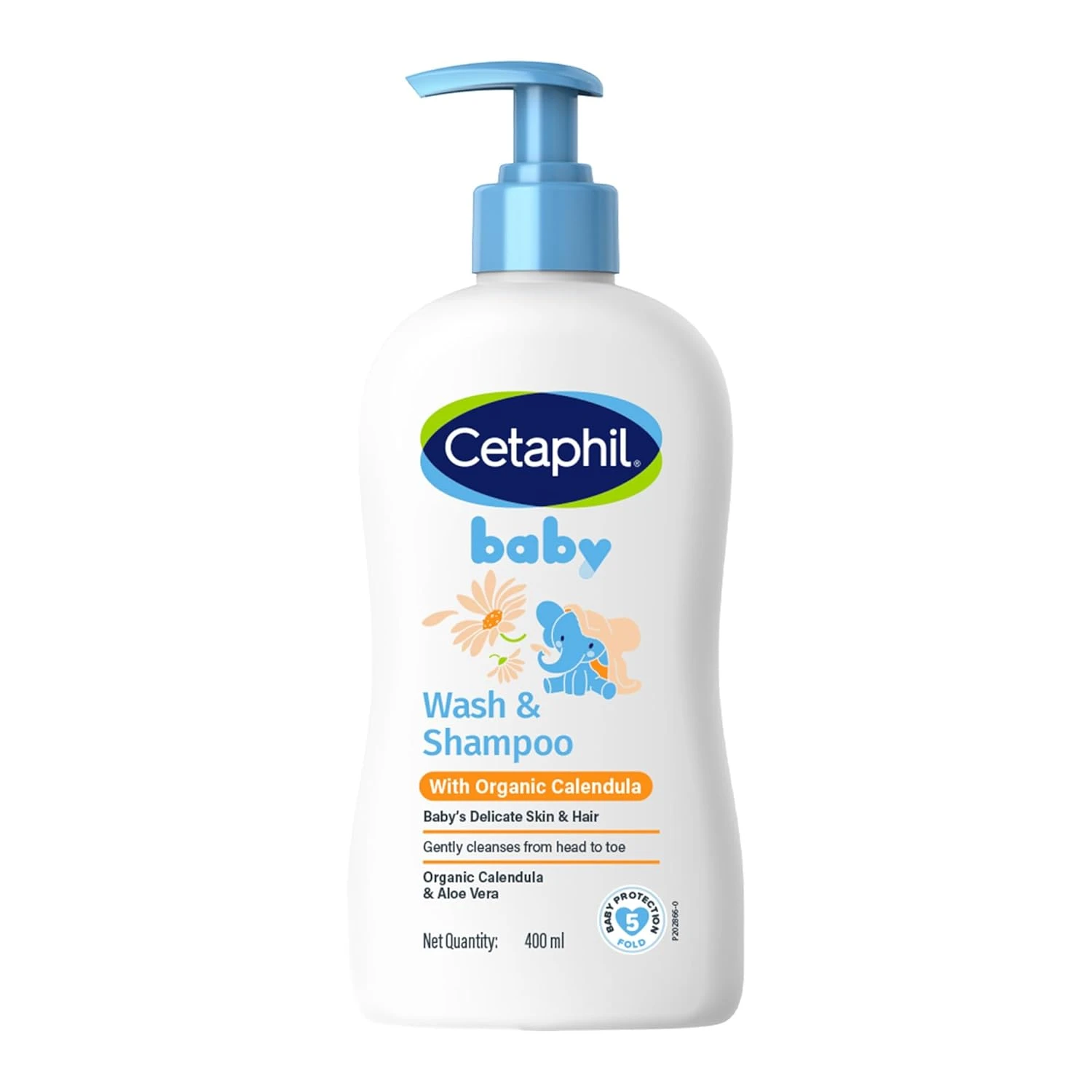 Cetaphil Baby Wash & Shampoowith Organic Calendula- 400ml