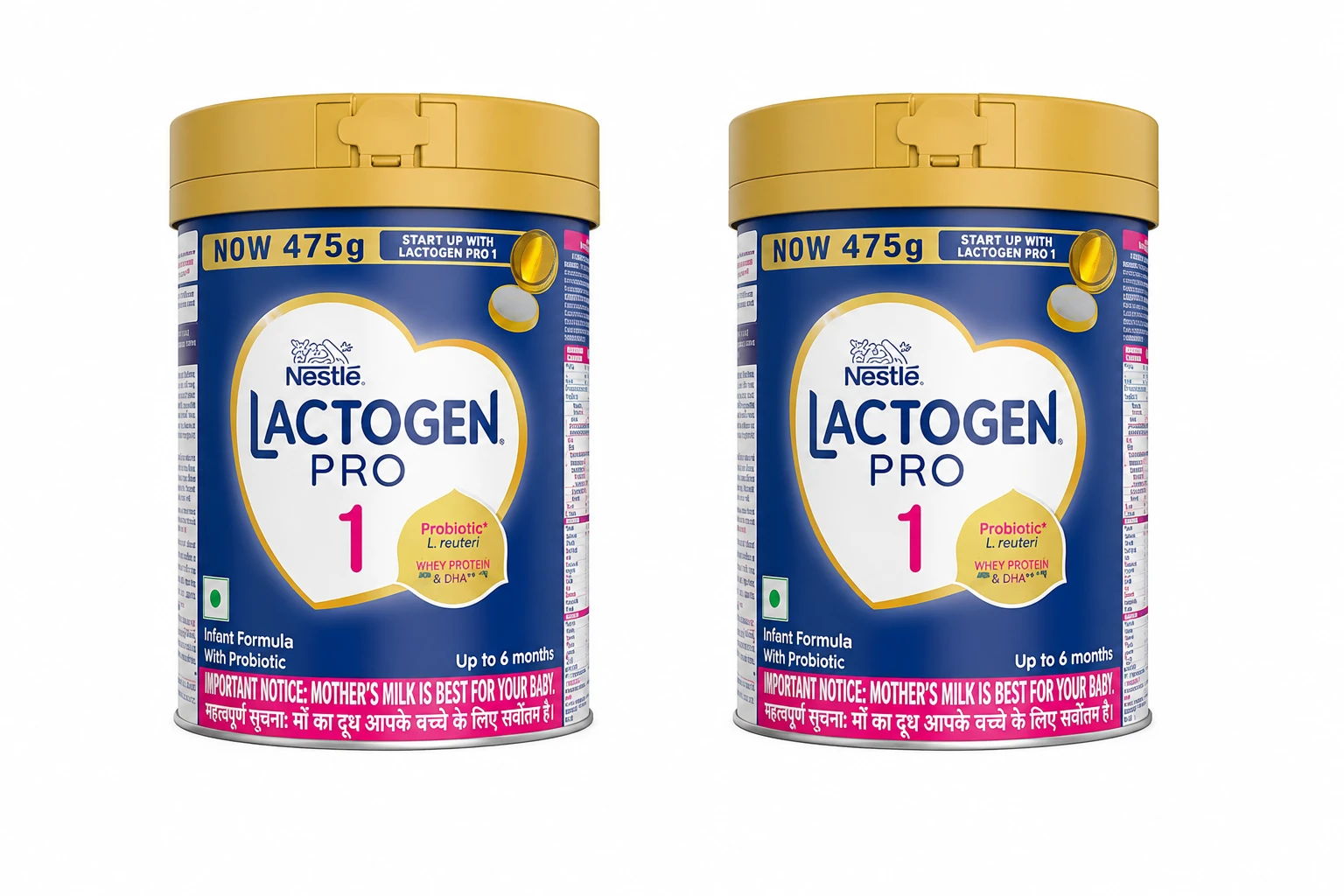 Lactogen Pro 1, 475g TIN (Pack Of 2)