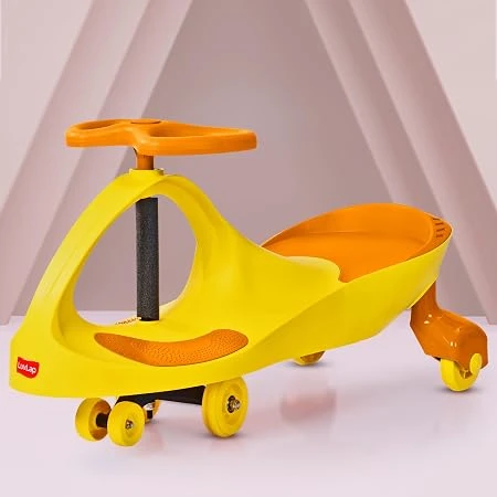 LuvLap Sunshine Swing Car for Kids  Gift for Baby Boys & Girls, Yellow