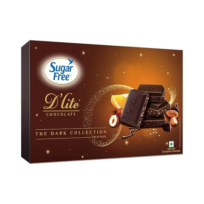 Sugar Free D'Lite The Dark Collection Assorted Chocolate Gift Pack, 120 gm