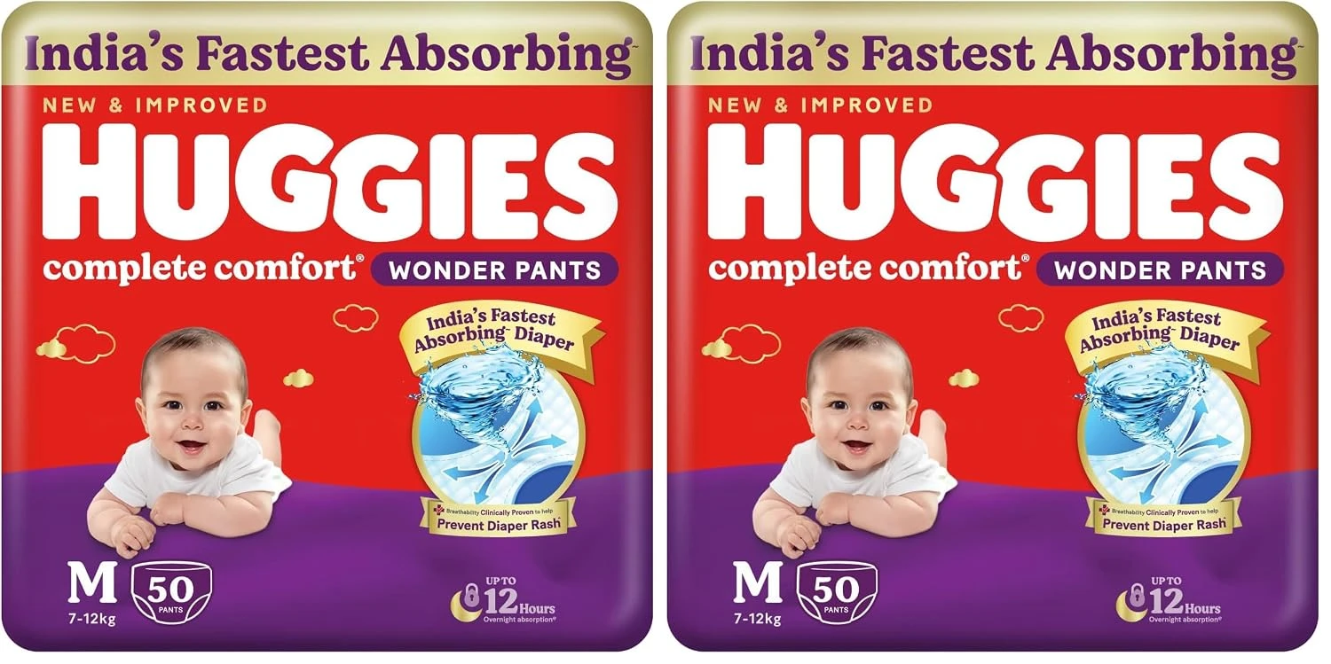 Huggies Complete Comfort Wonder Pants - M-50 (PACK OF 2)