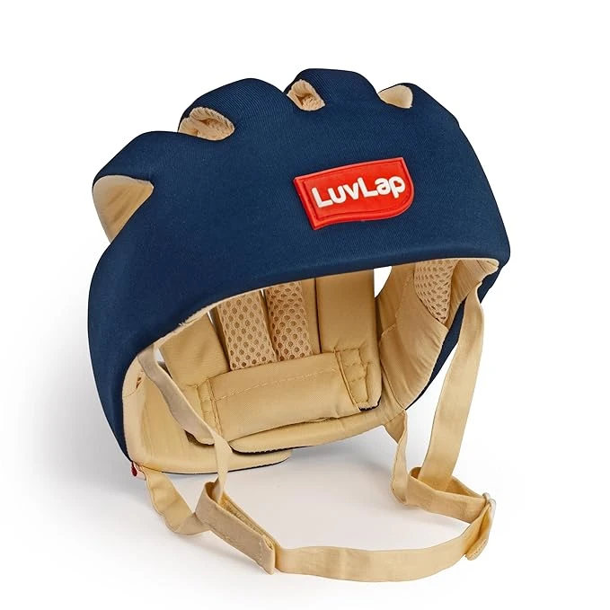 LuvLap Baby Safety Helmet - Essential Safety Gear for 6+ Months to 3 Years | Toddler Head Protector | Secure Fit & Comfort | Appealing Design | Lightweight | Proper Air Ventilation, Navy Blue