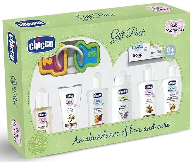 Chicco Baby Moments Delight Set Green, Gift Set for Babies, 0m+
