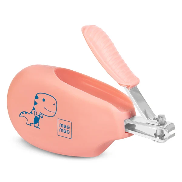 Mee Mee DinoSnip: Colorful Pink Nail Cutter Featuring a Charming Dinosaur
